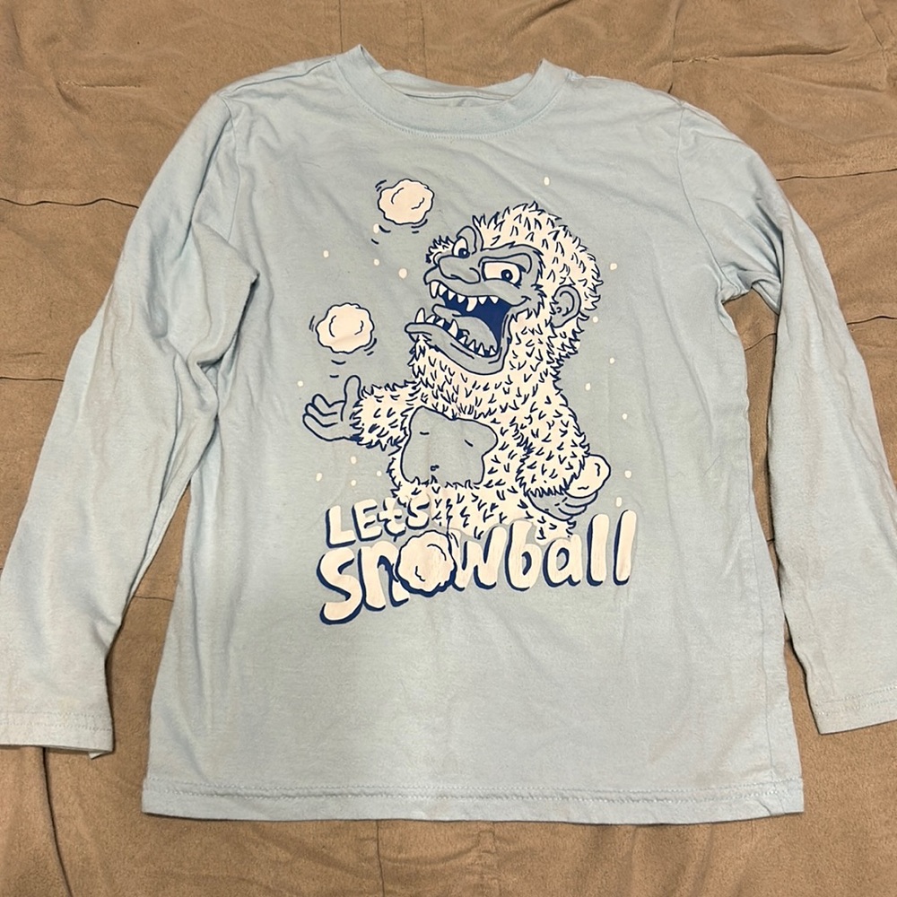 Cat & Jack Light Blue Yeti Long Sleeve